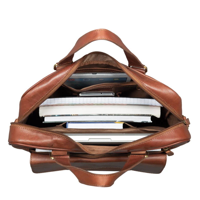B-WARE "Florence" Vintage Businesstasche Frauen Leder
