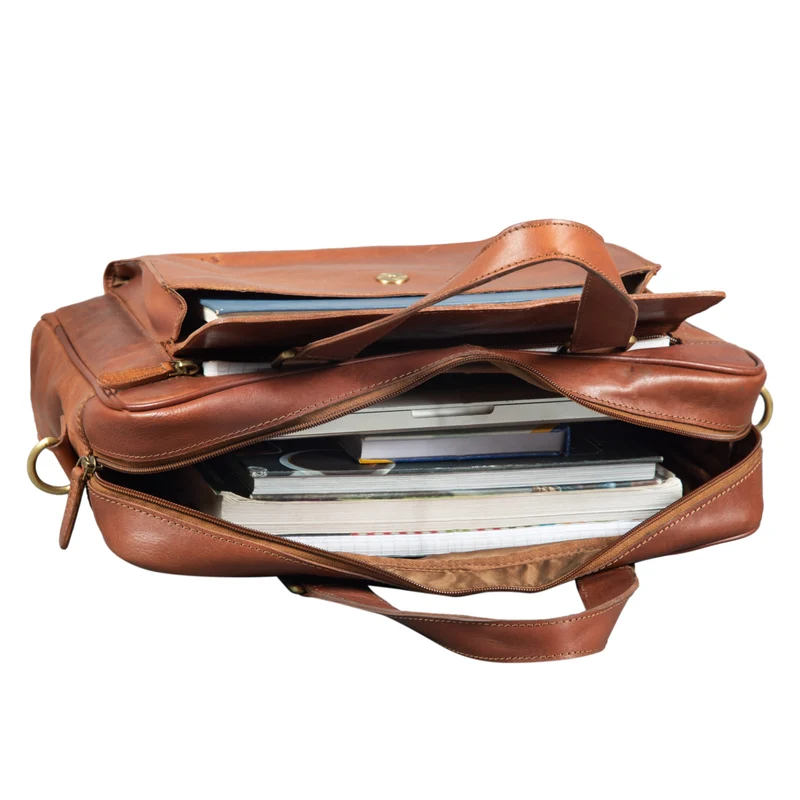 B-WARE "Florence" Vintage Businesstasche Frauen Leder