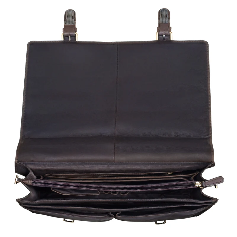 "Barnaby" Leder Aktentasche Vintage Klassisch