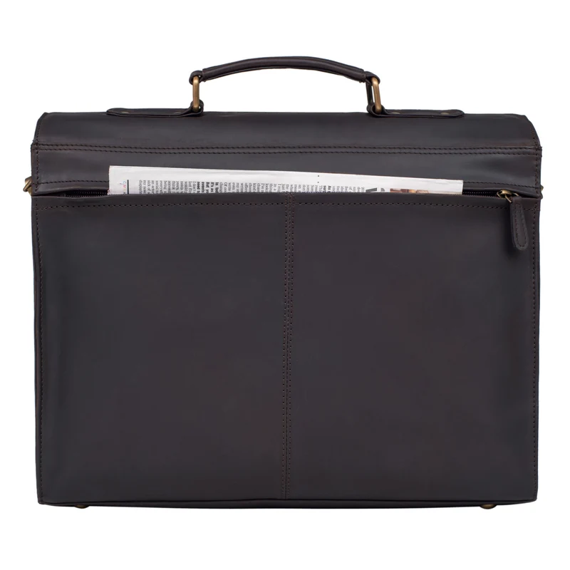 "Barnaby" Leder Aktentasche Vintage Klassisch