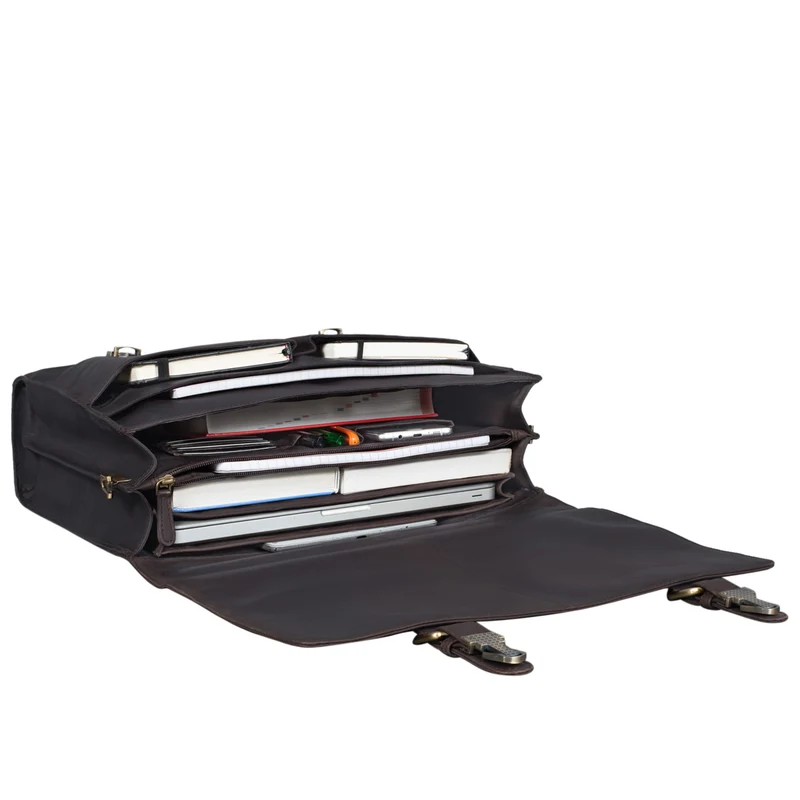 "Barnaby" Leder Aktentasche Vintage Klassisch