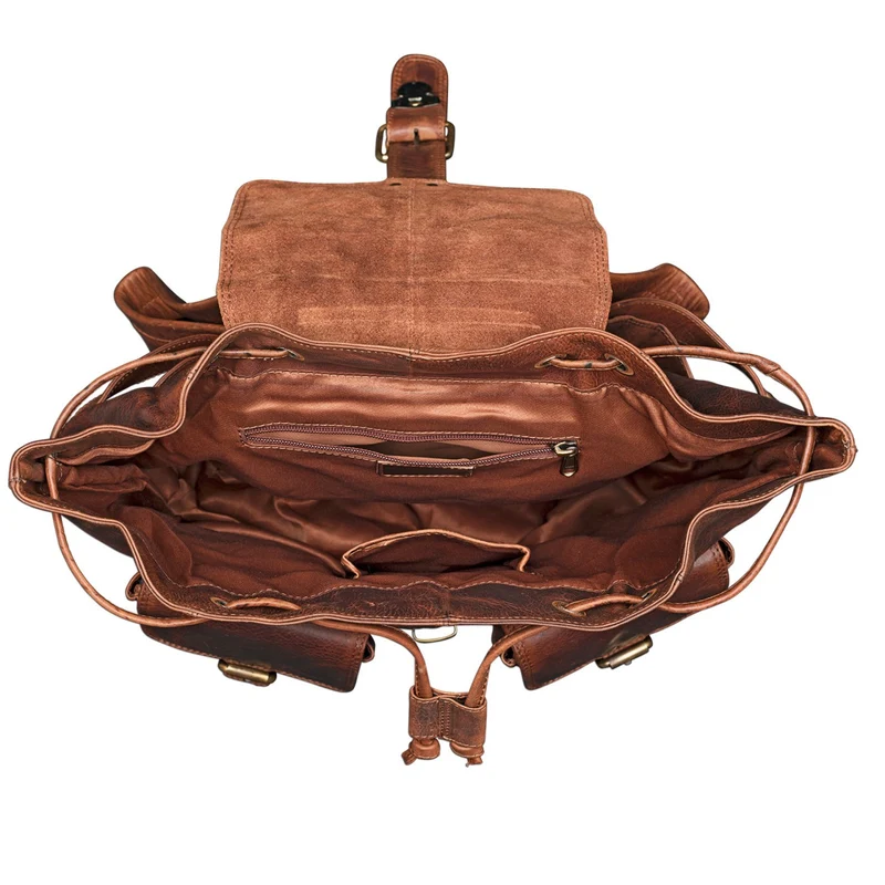 B-WARE Vintage Rucksack Leder Damen