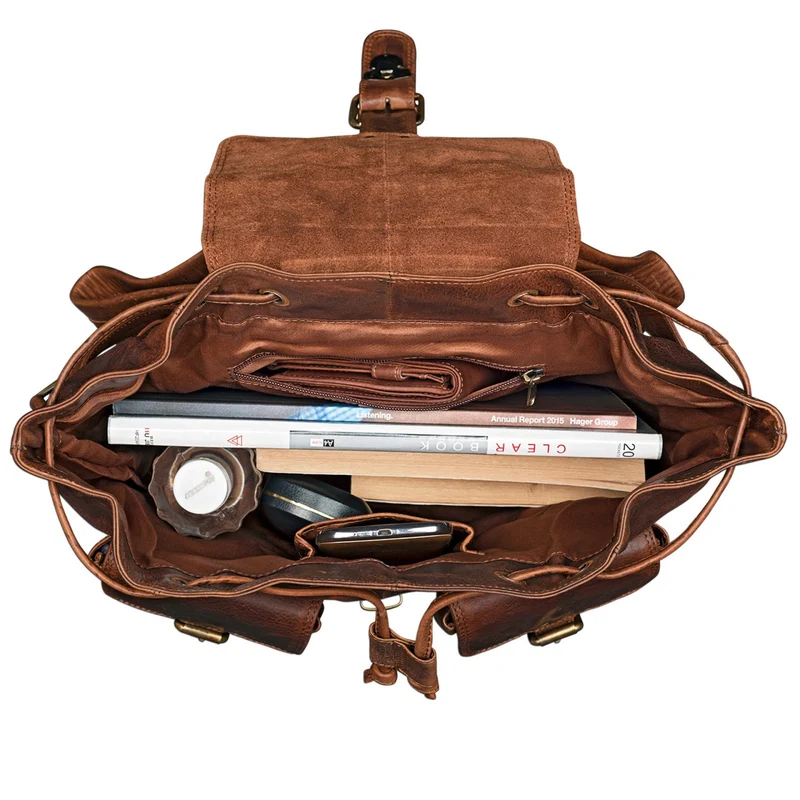 B-WARE Vintage Rucksack Leder Damen
