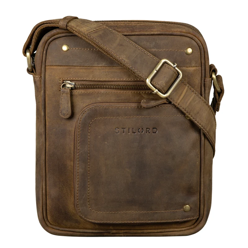 "Randall" Vintage Ledertasche Umhängetasche