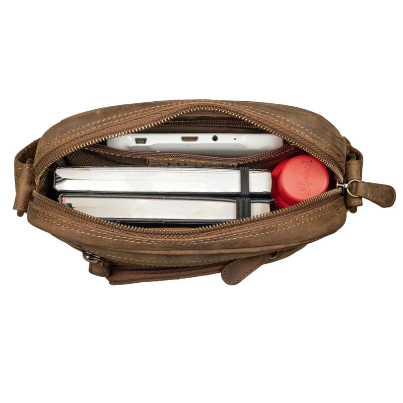 "Randall" Vintage Ledertasche Umhängetasche