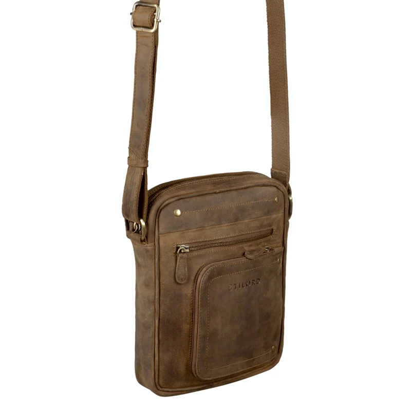"Randall" Vintage Ledertasche Umhängetasche