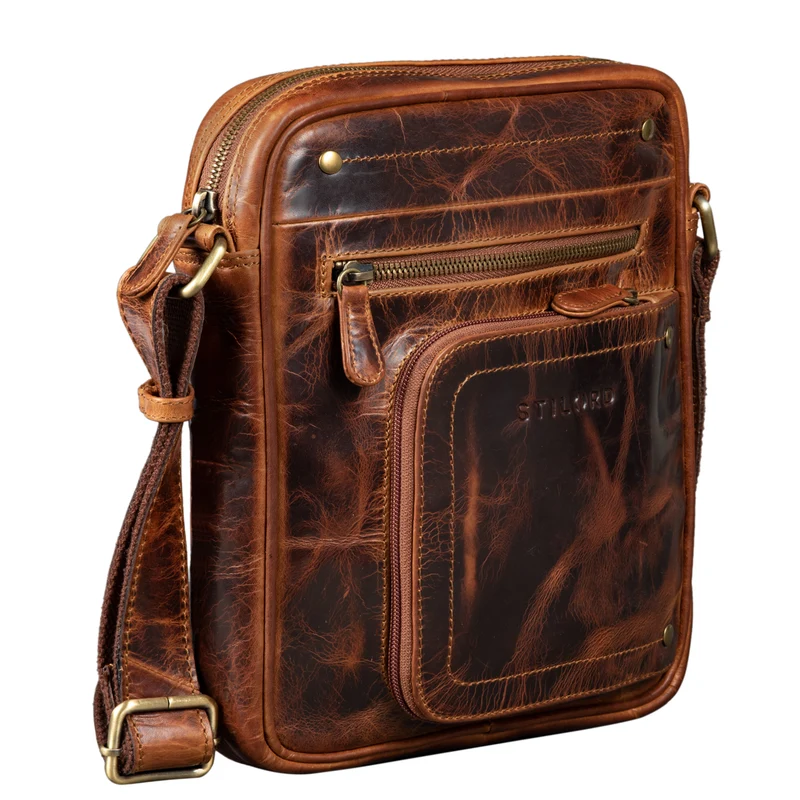 "Randall" Vintage Ledertasche Umhängetasche