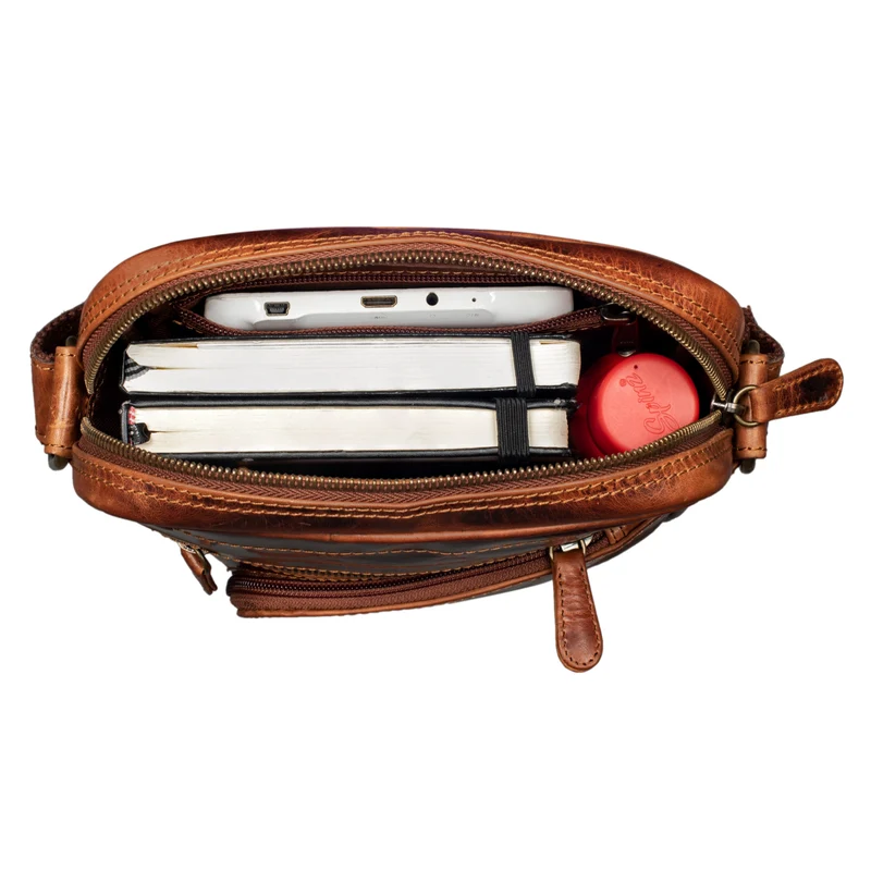 "Randall" Vintage Ledertasche Umhängetasche