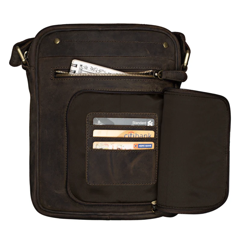 "Randall" Vintage Ledertasche Umhängetasche