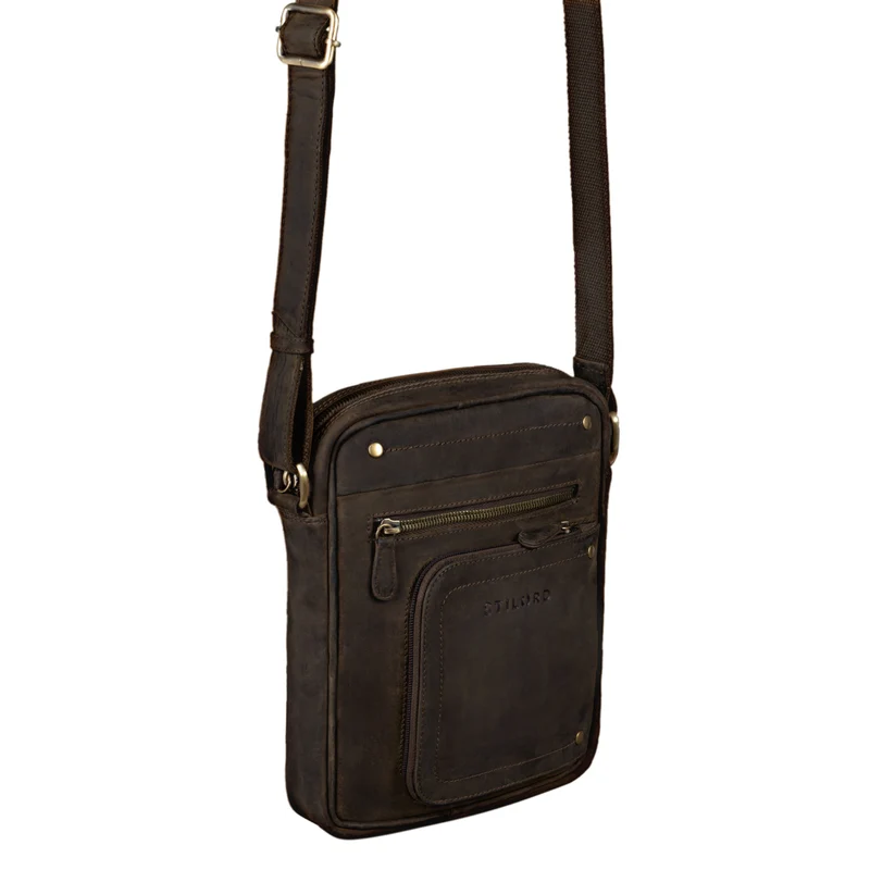 "Randall" Vintage Ledertasche Umhängetasche
