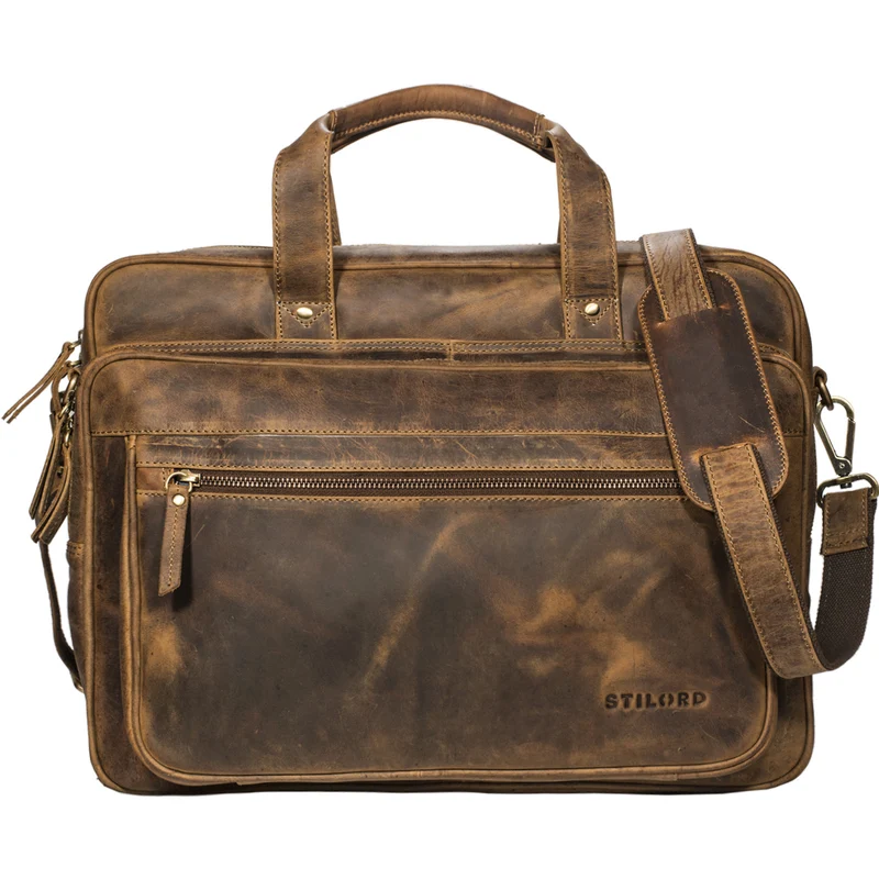 B-WARE "Walt" Vintage Aktentasche Leder Herren Damen