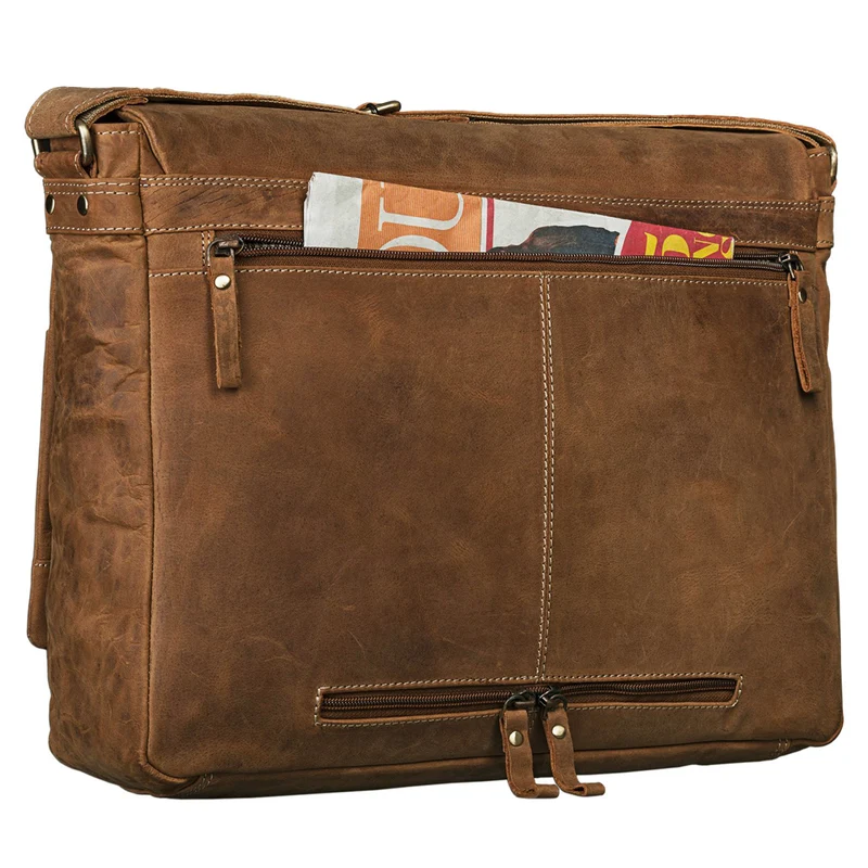 B-WARE "Patrick" Vintage Schultertasche Leder