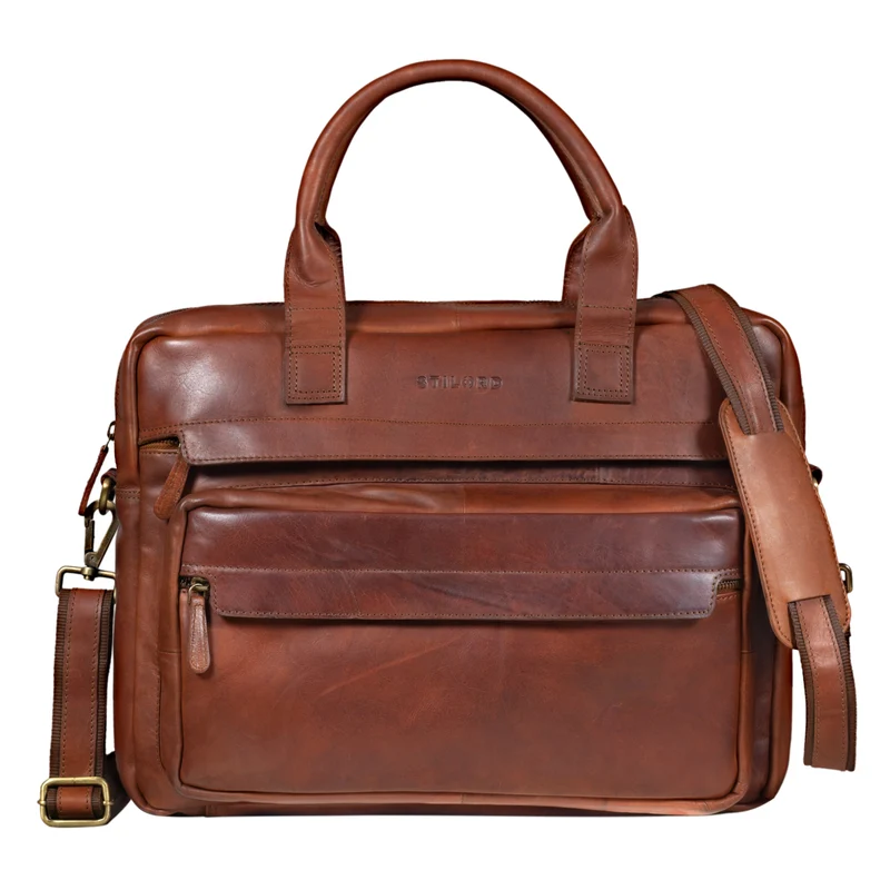 B-WARE "Lorin" Leder Umhängetasche Laptop 15,6 Zoll