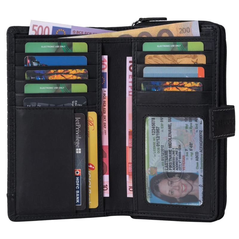 "Isabella" Leder Damen Geldbeutel RFID