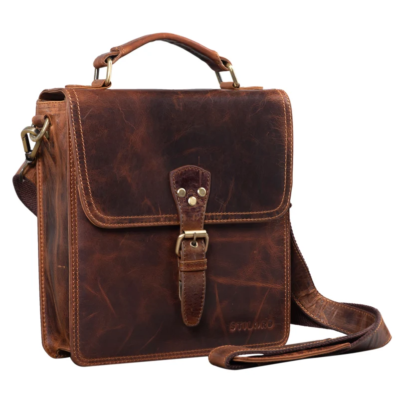 B-WARE "Alexian" Leder Schultertasche Herren Klein