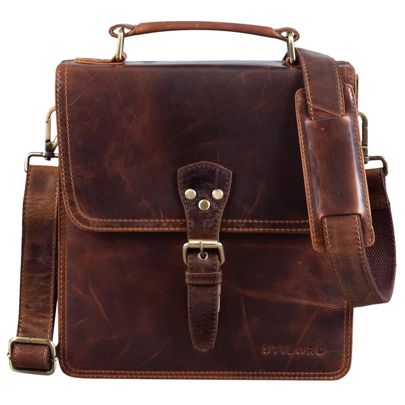 B-WARE "Alexian" Leder Schultertasche Herren Klein