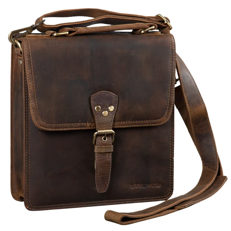B-WARE "Alexian" Leder Schultertasche Herren Klein