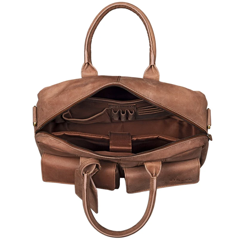 B-WARE "Karlo" Laptoptasche Leder Herren