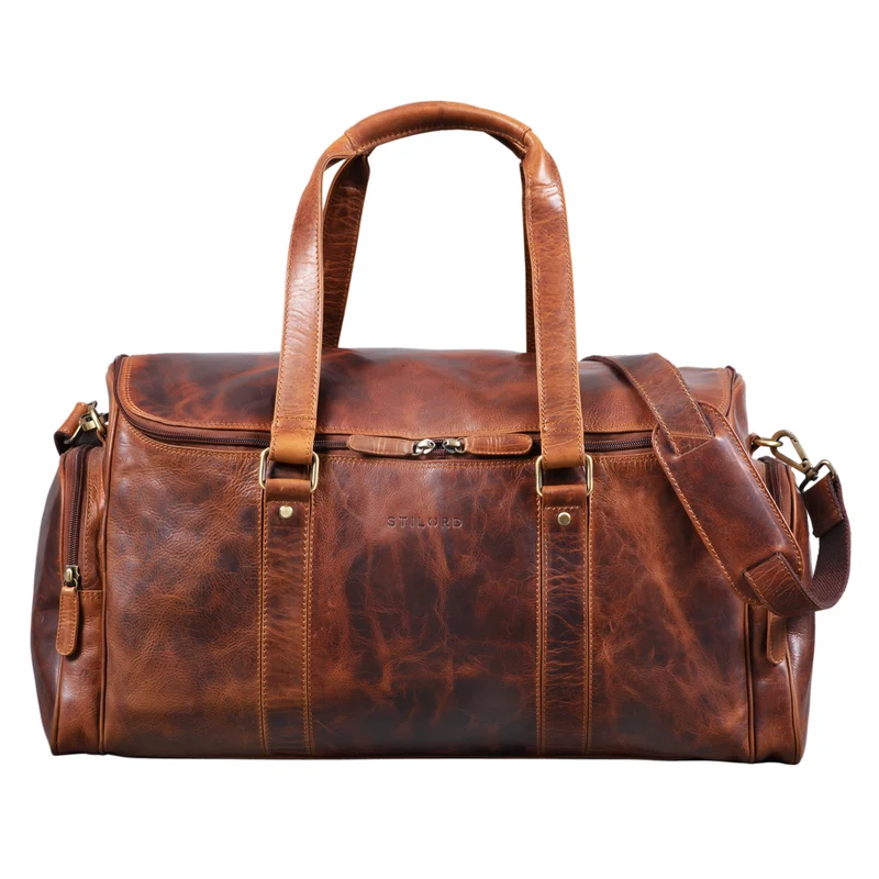 B-WARE "Myles" Vintage Reisetasche Herren Leder