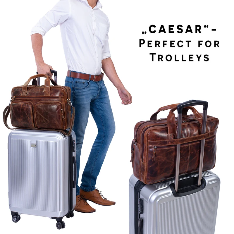 "Caesar" Businesstasche 15,6 Zoll Leder