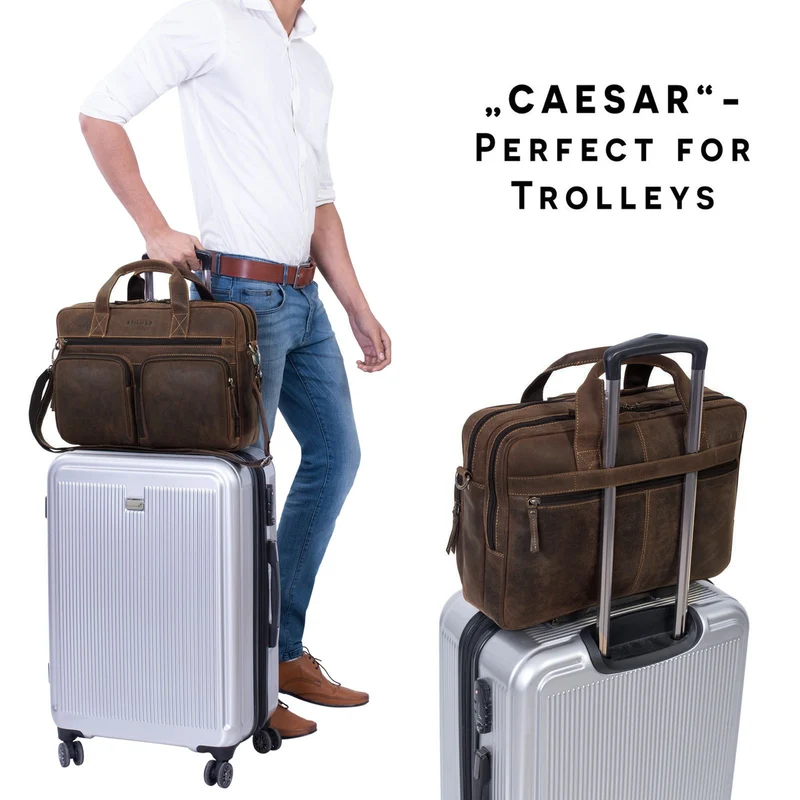 "Caesar" Businesstasche 15,6 Zoll Leder