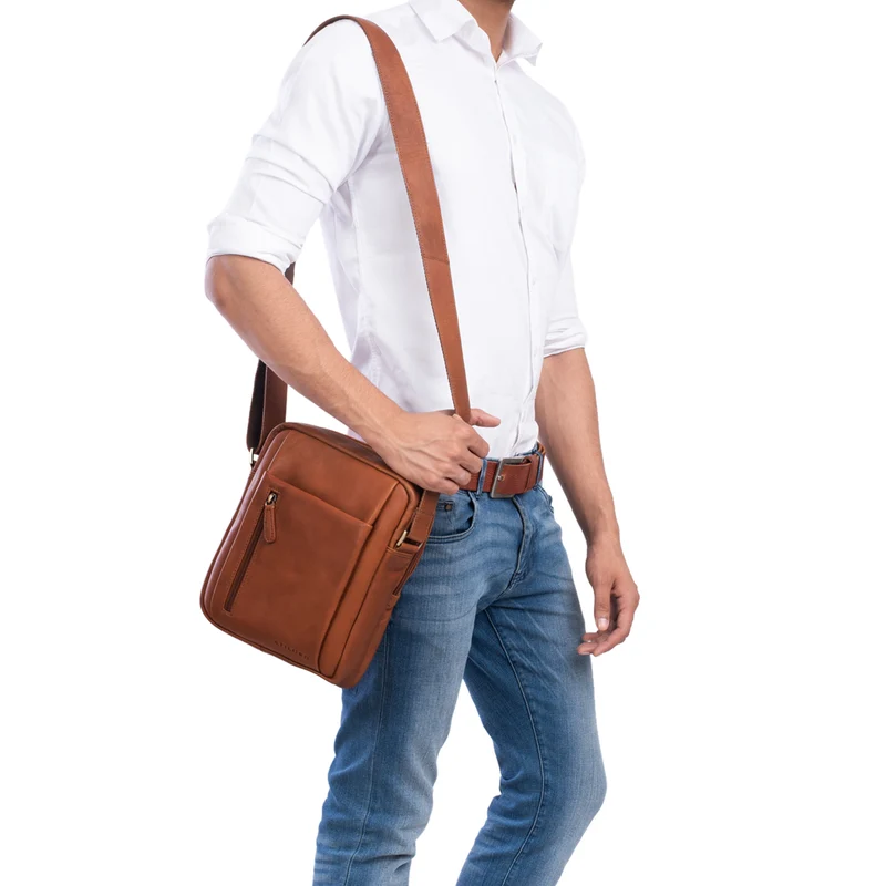 "Irving" Vintage Leder Tasche Klein
