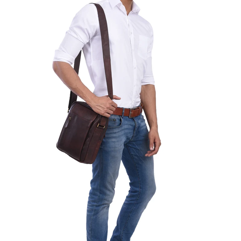 "Irving" Vintage Leder Tasche Klein