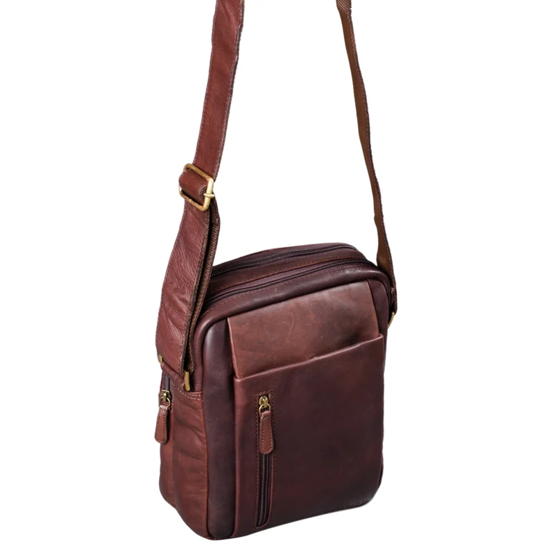 "Irving" Vintage Leder Tasche Klein