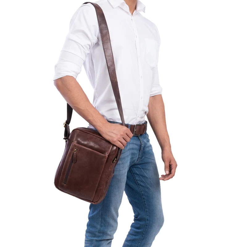 "Irving" Vintage Leder Tasche Klein