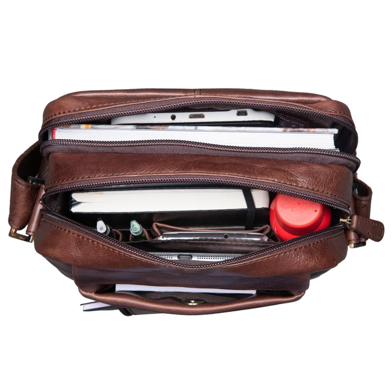 "Irving" Vintage Leder Tasche Klein