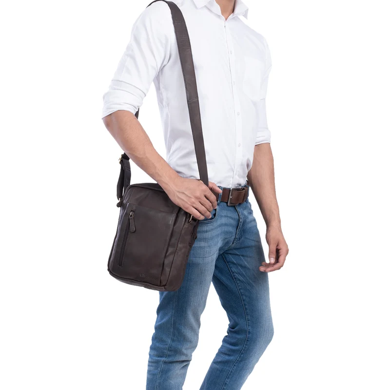 "Irving" Vintage Leder Tasche Klein