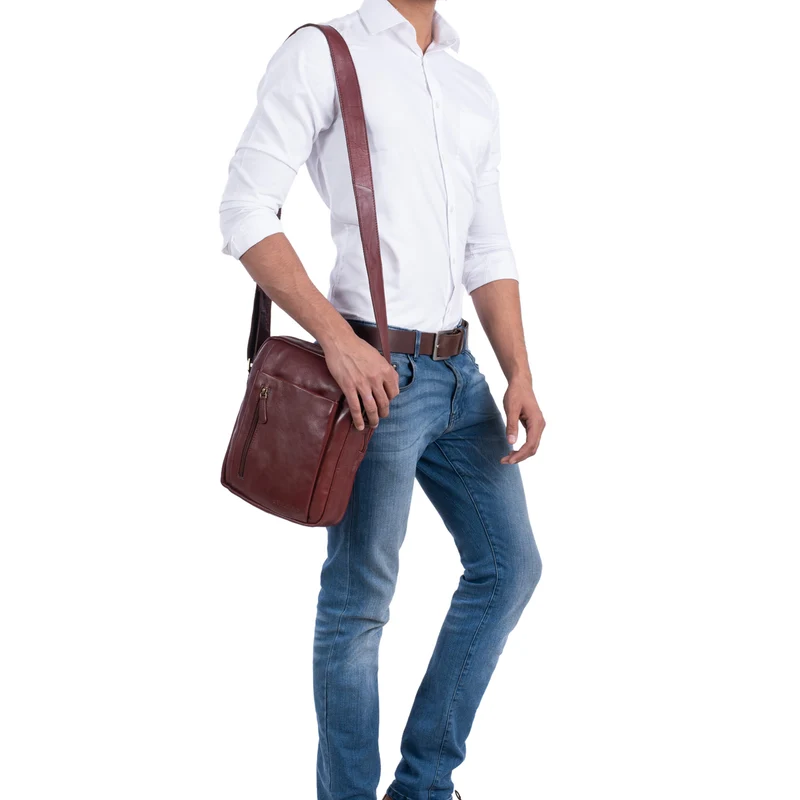"Irving" Vintage Leder Tasche Klein