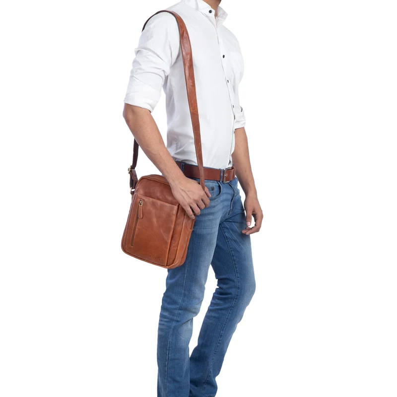 "Irving" Vintage Leder Tasche Klein