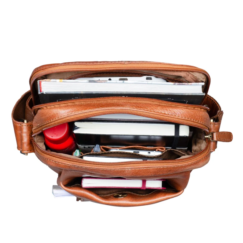 "Irving" Vintage Leder Tasche Klein
