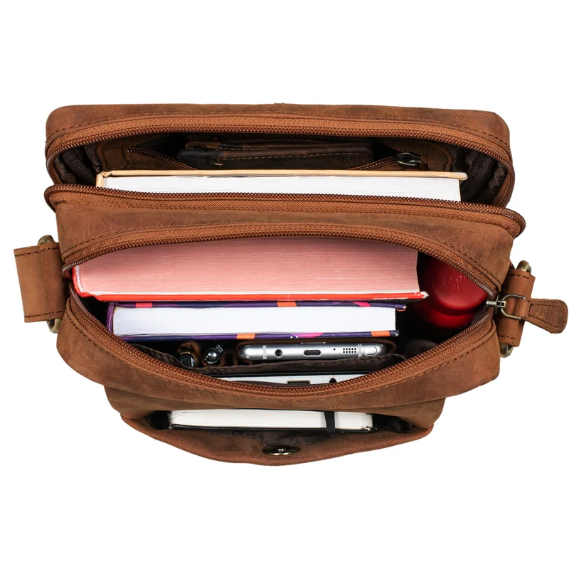 "Irving" Vintage Leder Tasche Klein
