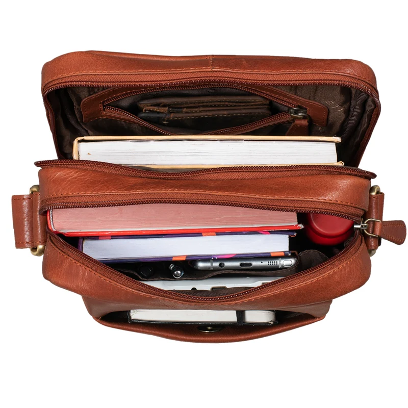 "Irving" Vintage Leder Tasche Klein