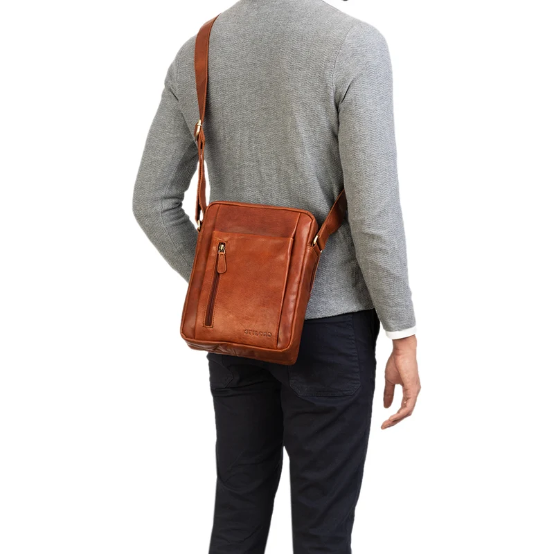 "Irving" Vintage Leder Tasche Klein