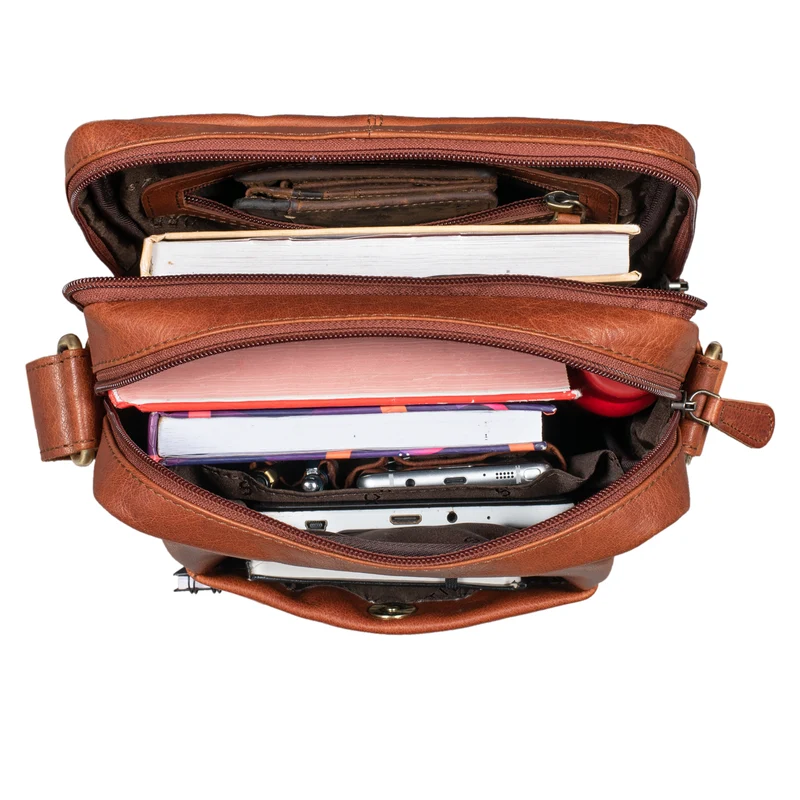 "Irving" Vintage Leder Tasche Klein