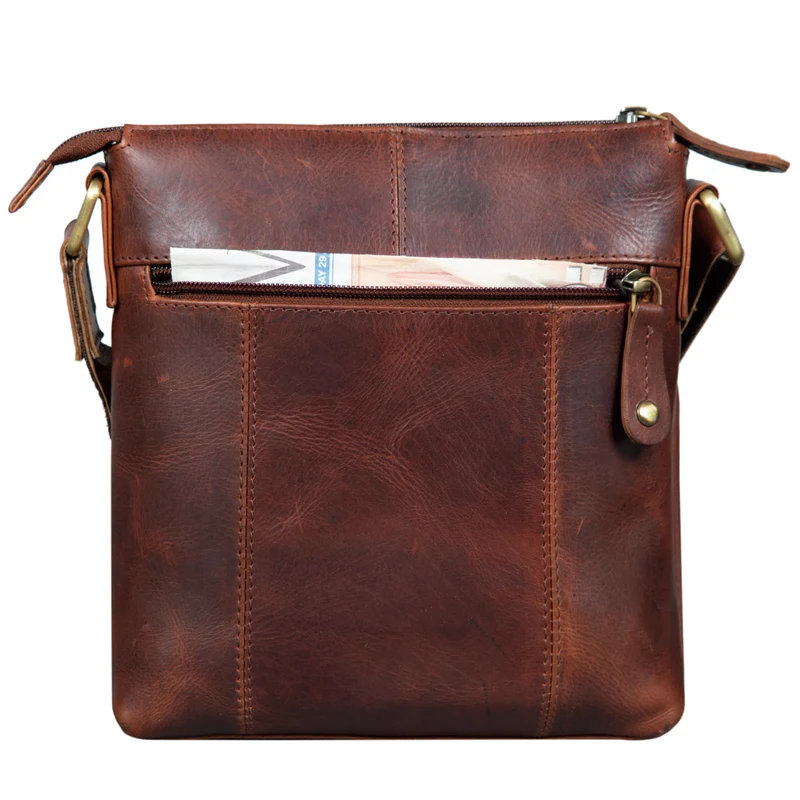 "Cameron" Kleine Leder Umhängetasche Vintage