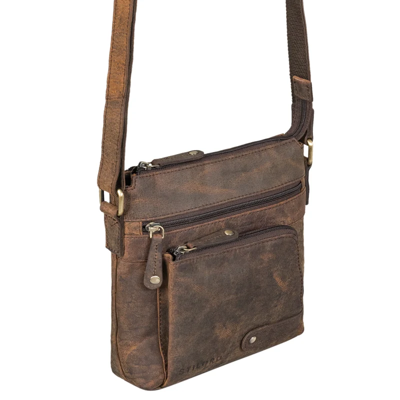 "Cameron" Kleine Leder Umhängetasche Vintage