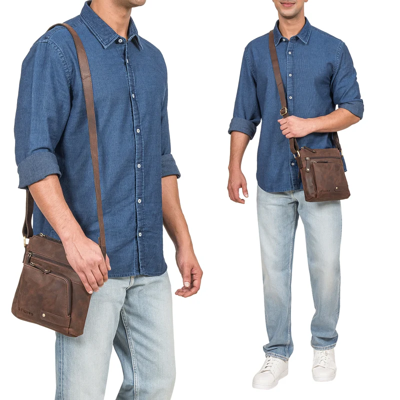 "Cameron" Kleine Leder Umhängetasche Vintage