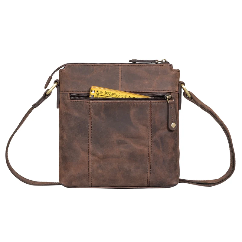 "Cameron" Kleine Leder Umhängetasche Vintage