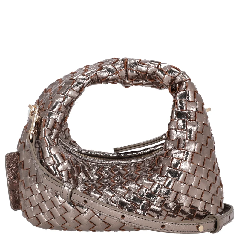 Les Visionnaires Greta Micro Weave Metallic - Henkeltasche (light bronze)