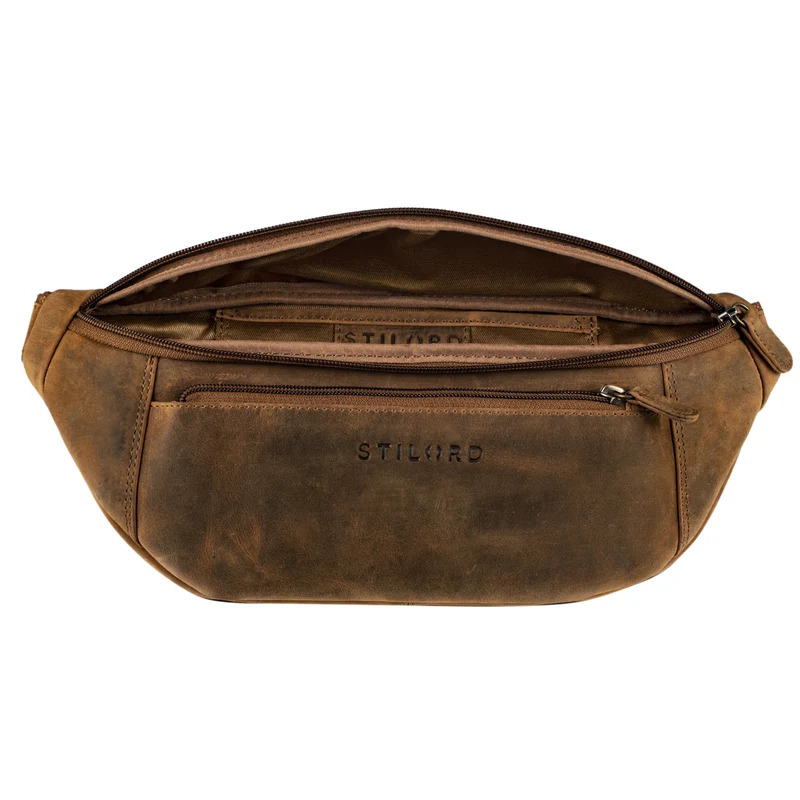 "Bryce" Bauchtasche Leder Gürteltasche Vintage