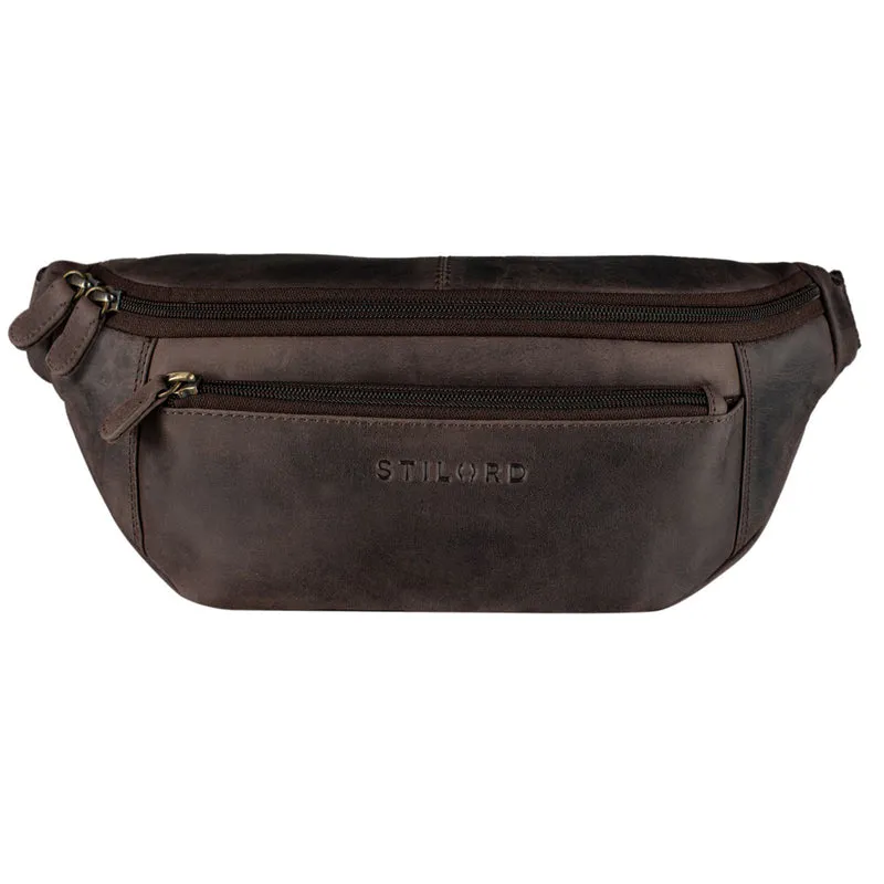 "Bryce" Bauchtasche Leder Gürteltasche Vintage