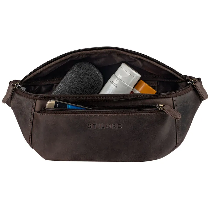"Bryce" Bauchtasche Leder Gürteltasche Vintage