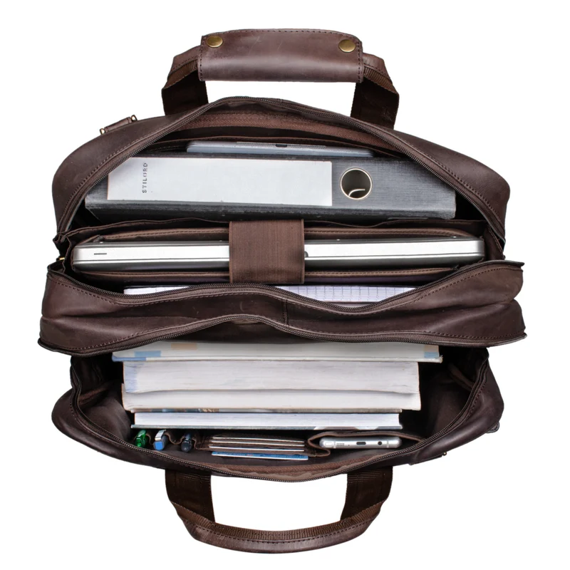 B-WARE "Astor" Große Lehrertasche Leder