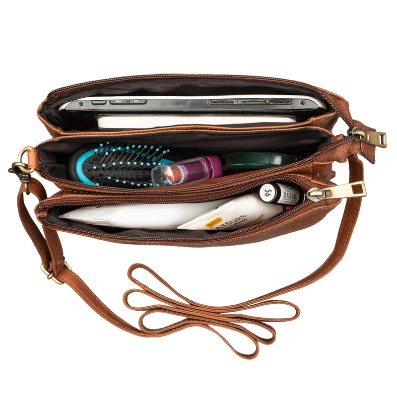 "Merle" 3-in-1 Umhängetasche Handtasche Leder