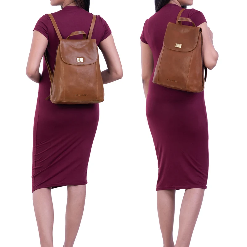 "Victoria II" Lederrucksack Damen Vintage