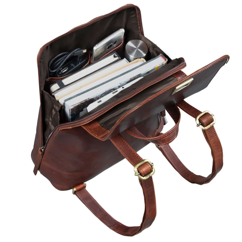 "Victoria II" Lederrucksack Damen Vintage